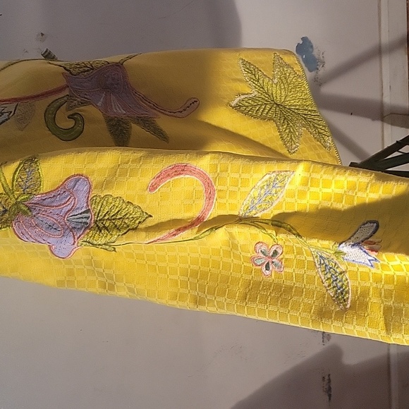 Wearable Art Indigo Moon Embroidered Asian Floral Jacket Size: S - Picture 9 of 11